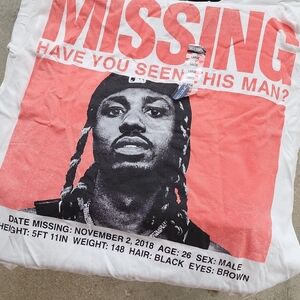 White and Red Graphic T-Shirt